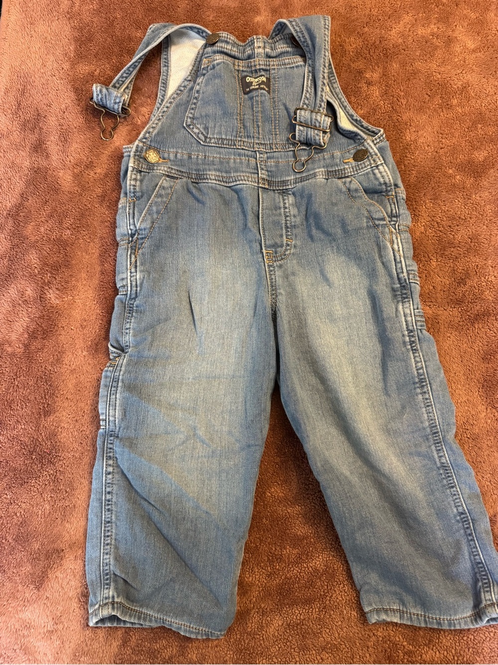 Two OshKosh Denim overalls 3T